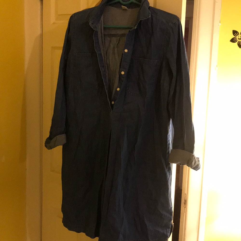 Denim shirt dress